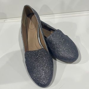 Lands End Women’s Size 11D Silver Glitter Flats